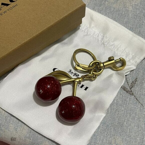 Coach Cherry Bag Charm Keychain - Picture 1 of 6